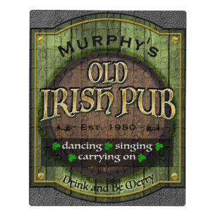 Personalized, Irish Pub Sign Jigsaw Puzzle