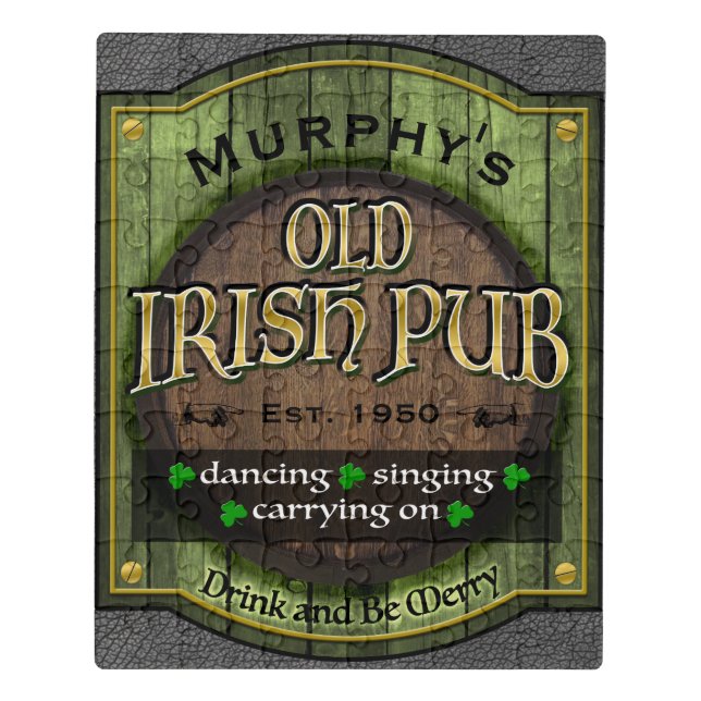 Personalized, Irish Pub Sign Jigsaw Puzzle (Puzzle Vertical)
