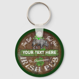 Personalized Irish pub sign Keychain