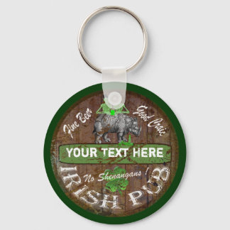 Personalized Irish pub sign Keychain