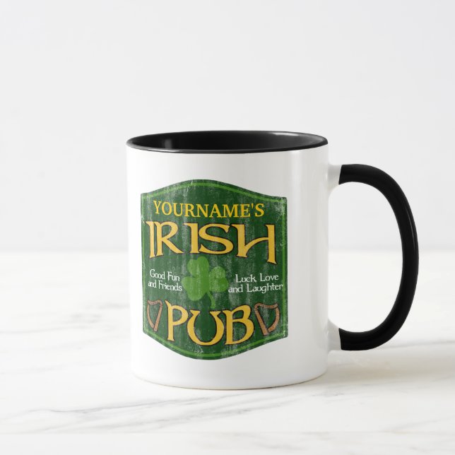 Personalized Irish Pub Sign Mug (Right)