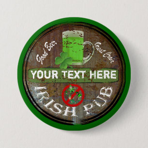 Personalized Irish pub sign Pinback Button