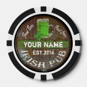 Personalized Irish Pub sign Poker Chips