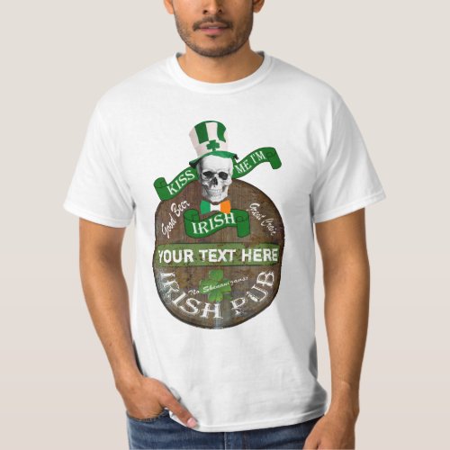 Personalized Irish pub sign St Pats T_Shirt