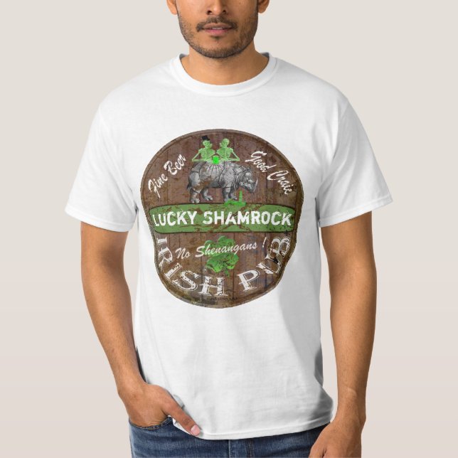 Personalized Irish pub sign T-Shirt (Front)