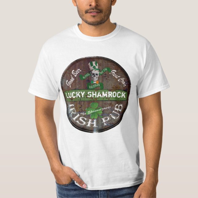 Personalized Irish pub sign T-Shirt (Front)