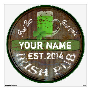 Personalized Irish pub sign Wall Sticker