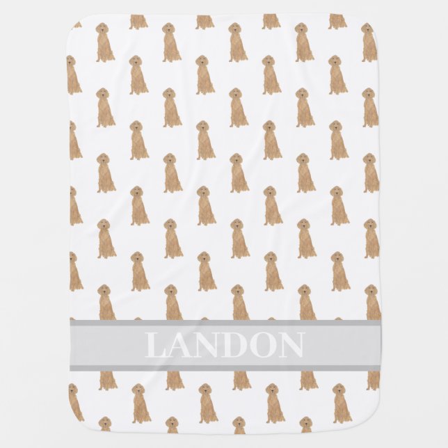 Personalized Irish Setter Baby Blanket (Front)