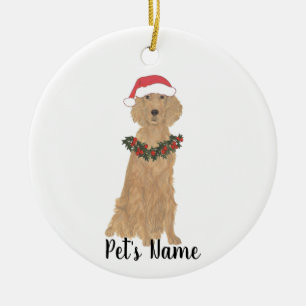 Personalized Irish Setter Christmas Ceramic Ornament