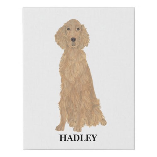 Personalized Irish Setter Faux Canvas Print