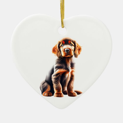 Personalized Irish Setter Puppy Ceramic Ornament