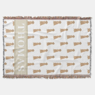 Personalized Irish Setter  Throw Blanket