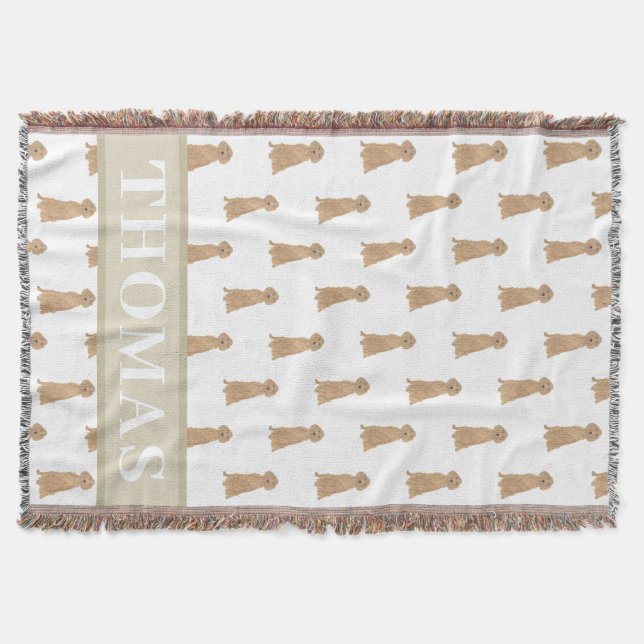 Personalized Irish Setter  Throw Blanket (Front)