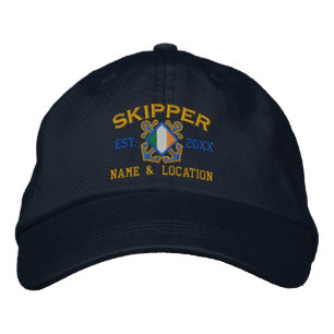Personalized Irish Skipper Nautical Embroidery Embroidered Baseball Cap