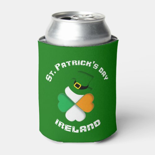 Personalized Irish St Patricks Day Green Can Cooler