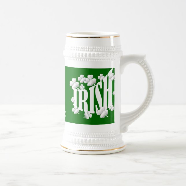 Personalized Irish text Beer Stein (Right)