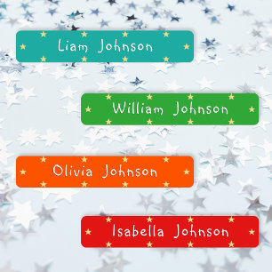 Personalized Iron-On Childs Name Tags Clothing Kids' Labels