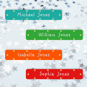 Personalized Iron-On Clothing Childs Name Tags Kids' Labels