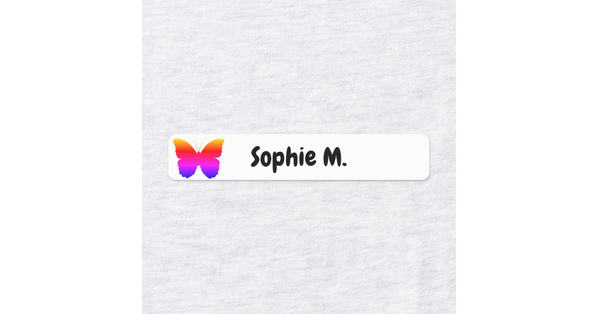 Personalized Iron on Name Labels For Kids | Zazzle.com