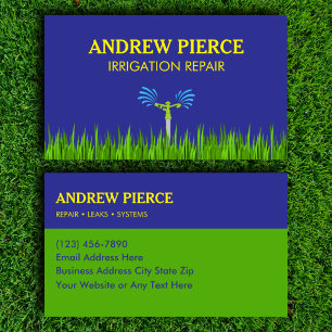 Personalized Irrigation Repair Business Card