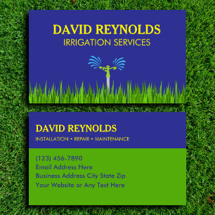 Personalized Irrigation Services Business Card
