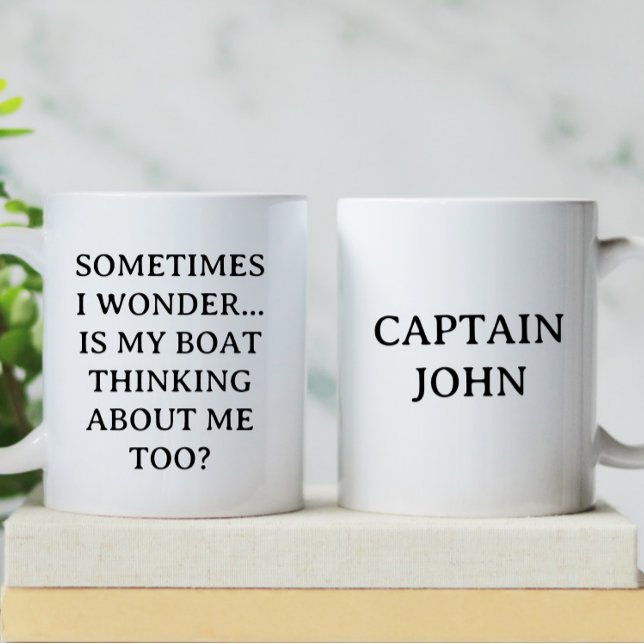 Personalized Is My Boat Thinking | Funny Boating Coffee Mug (Creator Uploaded)