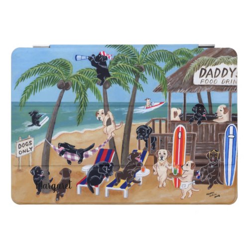 Personalized Island Summer Vacation Labradors iPad Pro Cover
