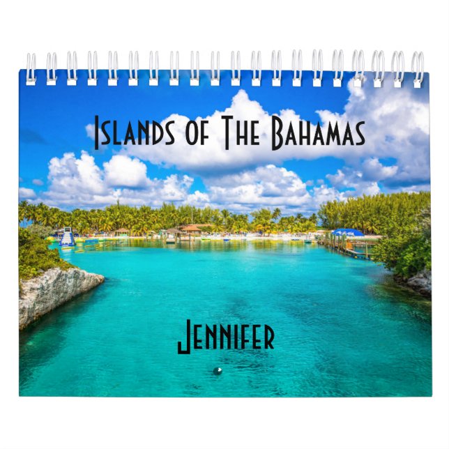 Personalized Islands of The Bahamas Caribbean Calendar (Cover)