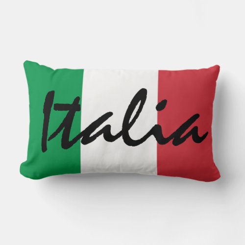 Personalized Italia Italian Flag Lumbar Pillow