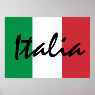 Personalized Italia Italian Flag Poster