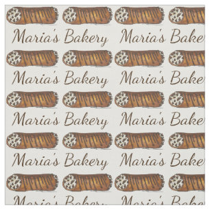 Personalized Italian Bakery Baking Cannoli Fabric