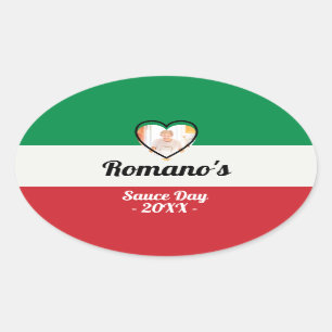 Personalized Italian Family Sauce Day Label