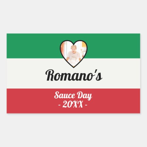 Personalized Italian Family Sauce Day Label 