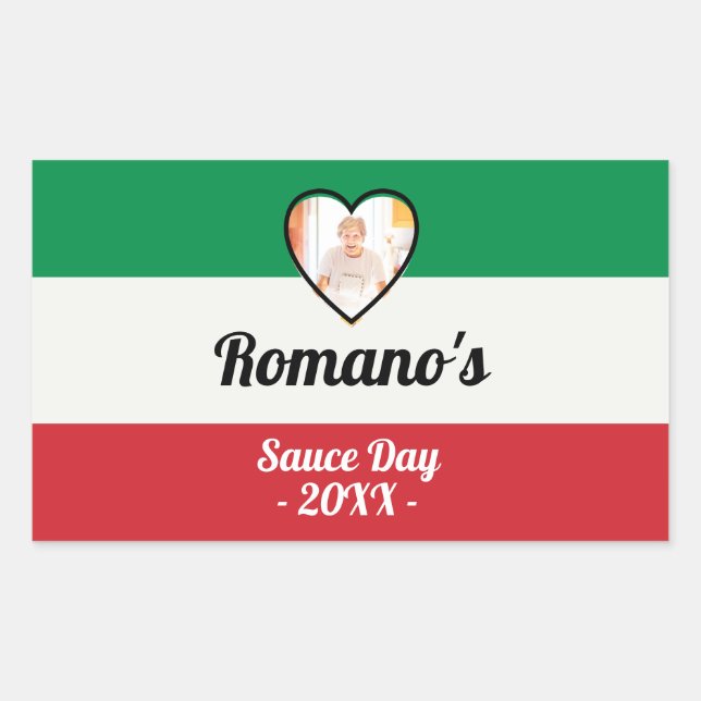 Personalized Italian Family Sauce Day Label  (Front)