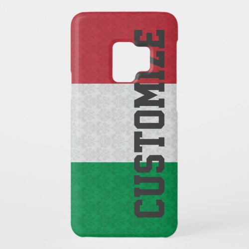 Personalized Italian Flag Damask Pattern Case_Mate Samsung Galaxy S9 Case