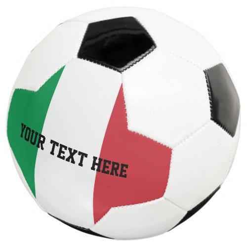 Personalized Italian flag soccer ball gift idea