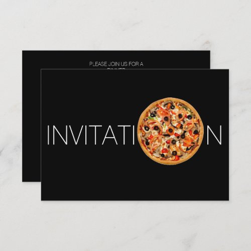 Personalized Italian Food Dinner Pizza Invitation