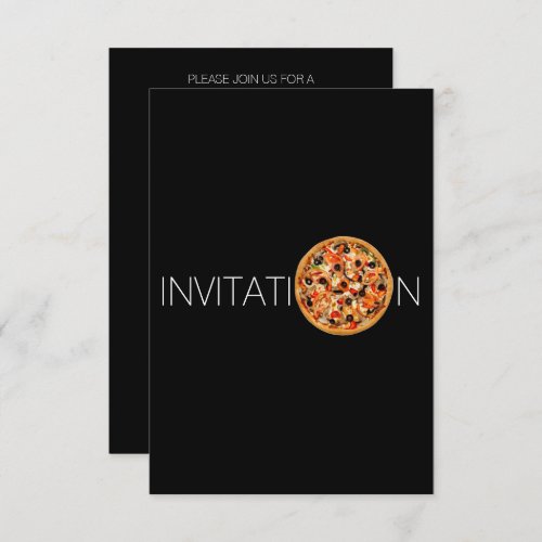 Personalized Italian Food Dinner Pizza Invitation