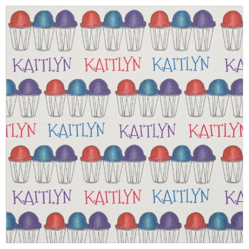 Personalized Italian Shaved Water Ice Snocone Fabric