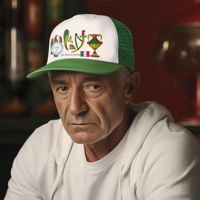 Personalized Italian Sicilian Card Aces Heritage Trucker Hat (Creator Uploaded)