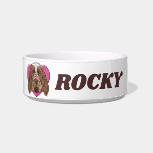 Personalized Italian Spinone Dog Lover Custom Text Bowl