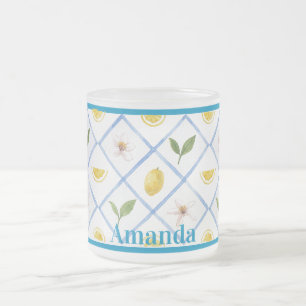 Personalized Italian Tile Citrus Lemon Mug