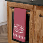 Personalized Italian Trattoria Kitchen Towel<br><div class="desc">Perfetto! Wow the Italian chef or home cook in your life with this unique gift. Our personalized kitchen towel features "[name's] Trattoria,  Authentic Italian Cuisine,  since [year]" in vintage-style white text. Customize with a birth year,  year of home purchase,  or the current year for a fun keepsake.</div>