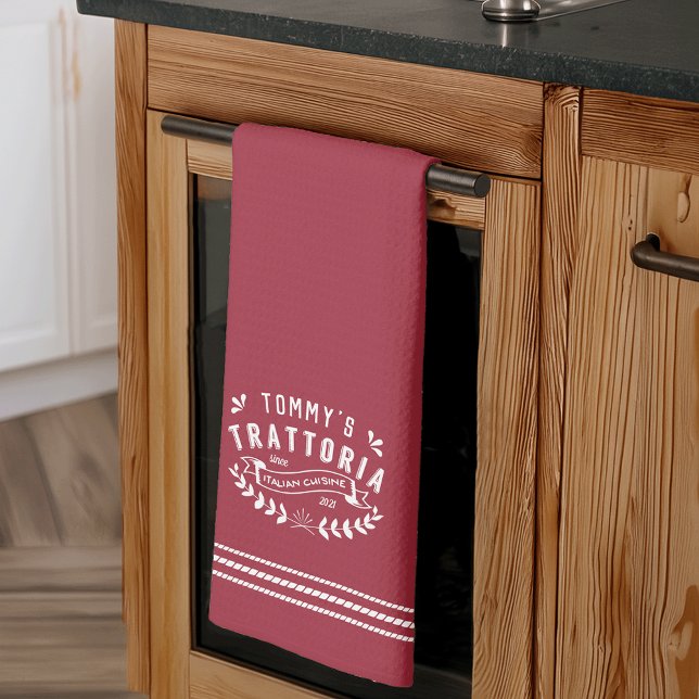 Personalized Italian Trattoria Kitchen Towel (Creator Uploaded)