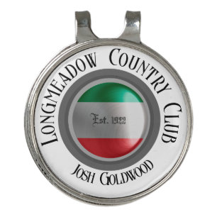 Personalized Italy Flag Ball Marker Name Club     Golf Hat Clip