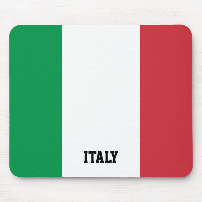 Personalized Italy Flag Mouse Pad (Front)