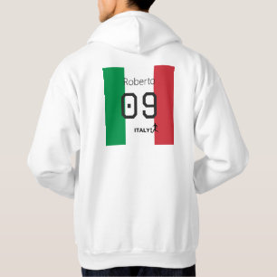 Personalized Italy National Tricolor Soccer  Hoodie