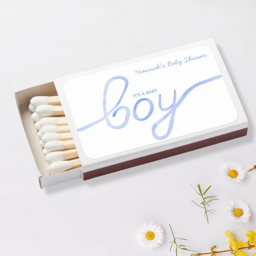 Personalized Its a Baby Boy Shower Favor Matchboxes