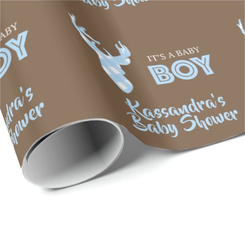 Personalized Its A Boy Deer Wrapping Paper