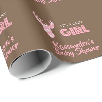 Personalized It's A Girl Deer Wrapping Paper by kidsgalore at Zazzle
